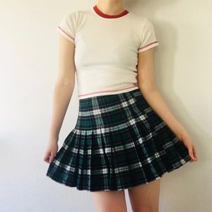 Brandy Melville Red and White Ringer Tee Shirt